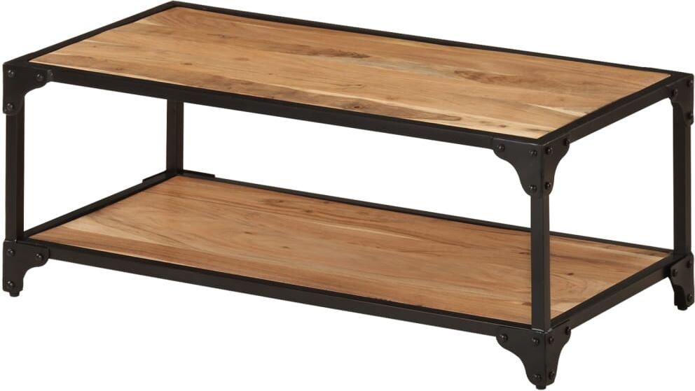 vidaXL Mesa de centro de madera maciza acacia 90x45x35 cm