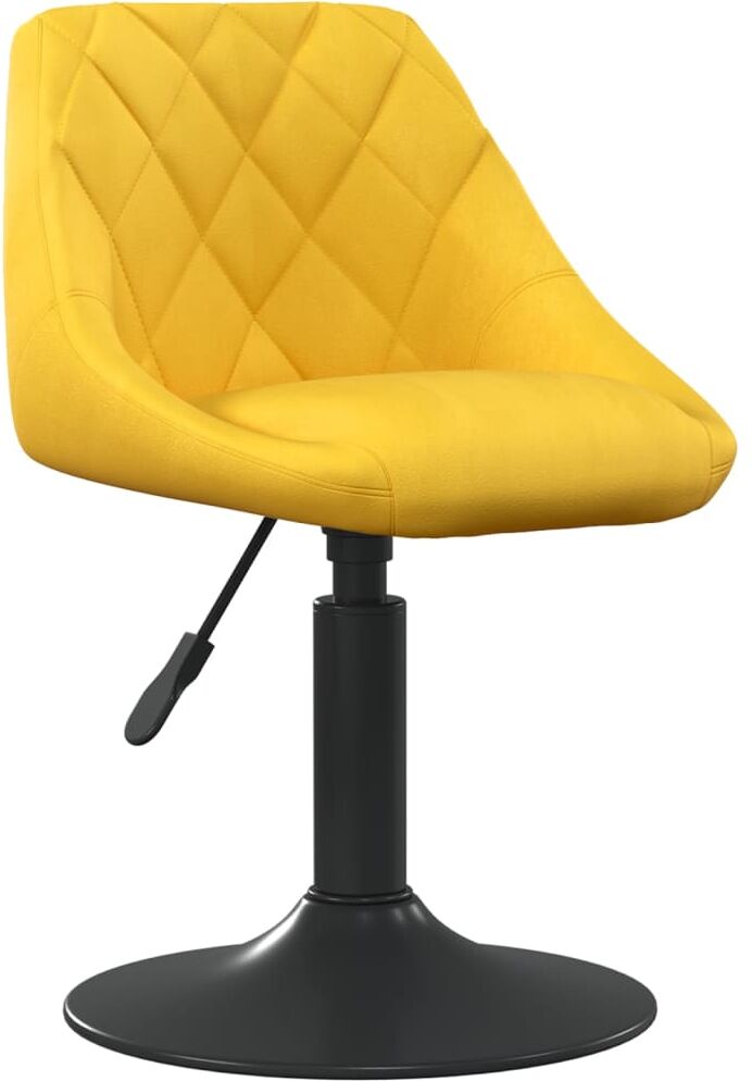 vidaXL Silla de comedor de terciopelo amarillo mostaza