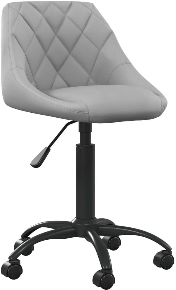 vidaXL Silla de oficina de terciopelo gris claro