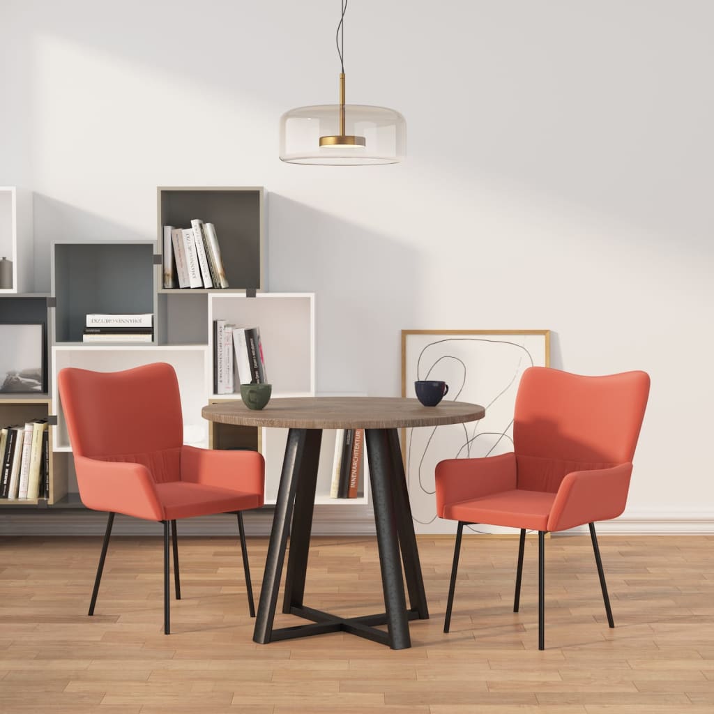 vidaXL Sillas de comedor 2 unidades terciopelo rosa