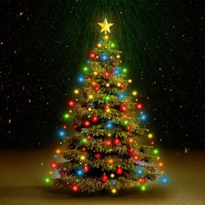 vidaXL Red de luces de árbol de Navidad 180 LEDs de colores 180 cm