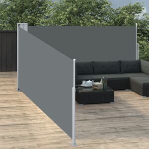 vidaXL Toldo lateral retráctil gris antracita 100x1000 cm