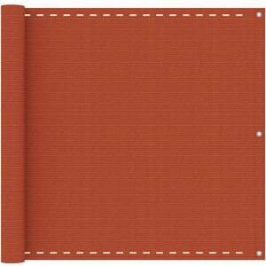 vidaXL Toldo para balcón HDPE naranja 90x600 cm