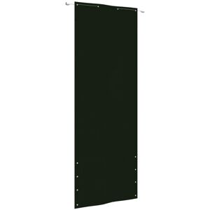 vidaXL Toldo pantalla para balcón tela oxford verde oscuro 80x240 cm