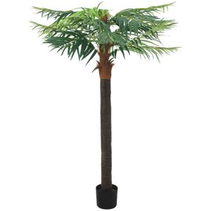 vidaXL Palmera fénix artificial con macetero 215 cm verde