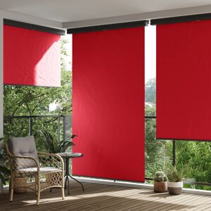 vidaXL Toldo lateral de balcón rojo 175x250 cm