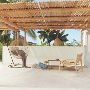 vidaXL Toldo lateral retráctil para patio crema 117x600 cm