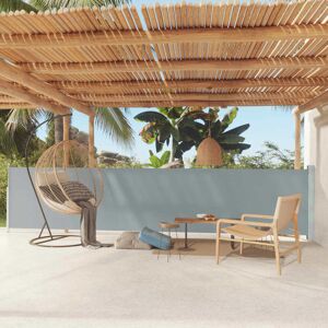 vidaXL Toldo lateral retráctil de jardín gris 117x600 cm