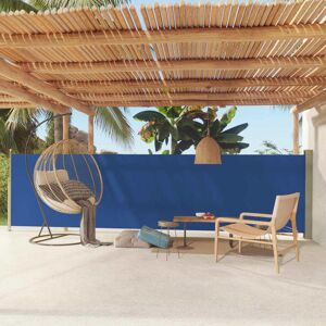 vidaXL Toldo lateral retráctil para patio azul 140x600 cm