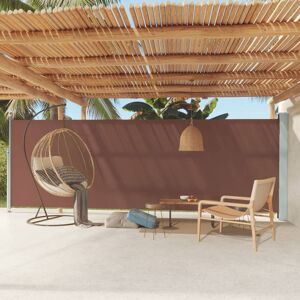 vidaXL Toldo lateral retráctil de jardín marrón 180x600 cm