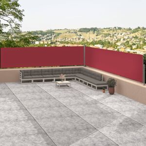 vidaXL Toldo lateral retráctil rojo 117x1200 cm