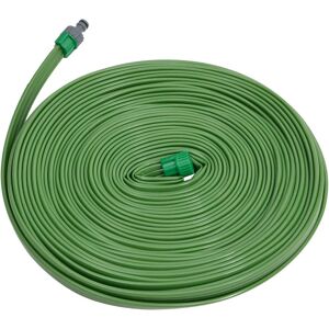 vidaXL Manguera de riego 3 tubos PVC verde 7,5 m