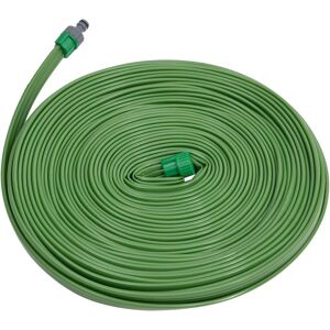 vidaXL Manguera de riego 3 tubos PVC verde 15 m