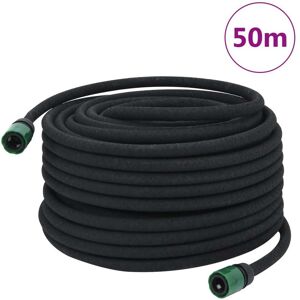 vidaXL Manguera porosa para jardín caucho negro 16 mm 50 m