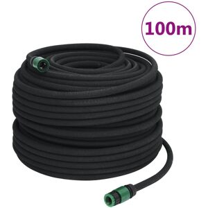 vidaXL Manguera porosa para jardín caucho negro 16 mm 100 m