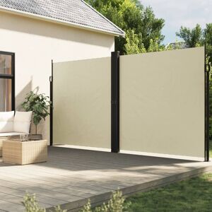 vidaXL Toldo lateral retráctil crema 220x1000 cm