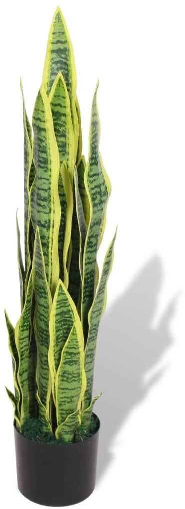 vidaXL Planta sansevieria artificial con macetero 90 cm verde