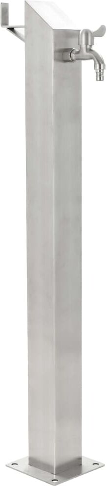 vidaXL Columna de agua de jardín acero inoxidable cuadrada 95 cm