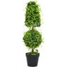 vidaXL Planta de Boj artificial con macetero verde 100 cm