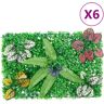 vidaXL Valla de plantas artificiales 6 uds verde 40x60 cm