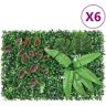 vidaXL Valla de plantas artificiales 6 uds verde 40x60 cm