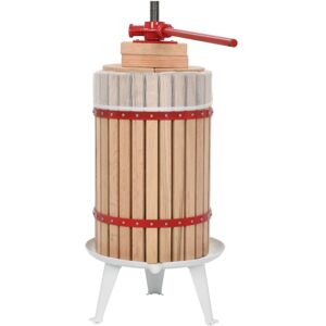 vidaXL Prensa de vino y fruta con paño de tela 24 L madera de roble