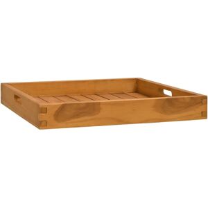 vidaXL Bandeja de madera de teca maciza 50x50 cm