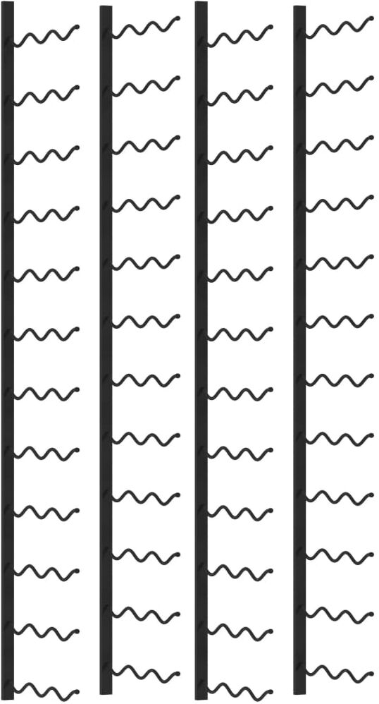 vidaXL Botelleros de pared para 72 botellas 2 unidades hierro negro vidaXL Botelleros de pared para 72 botellas 2 unidades hierro negro