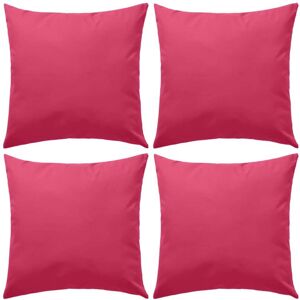 vidaXL Cojines para exteriores 45x45 cm rosa 4 unidades