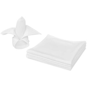 vidaXL 50 servilletas blancas de tela 50 x 50 cm
