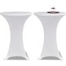 vidaXL 2 Manteles blancos ajustados para mesa de pie - 80 cm diámetro