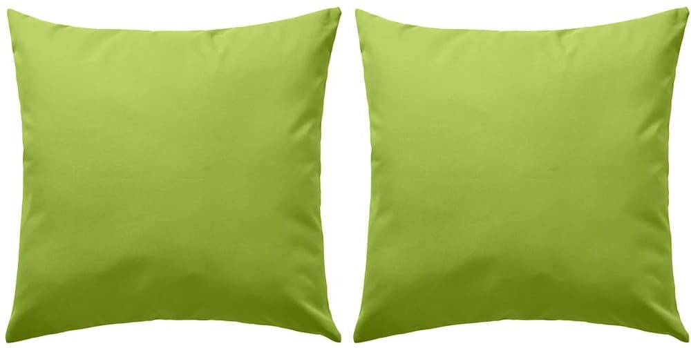 vidaXL Cojines para exteriores 45x45 cm verde manzana 2 unidades