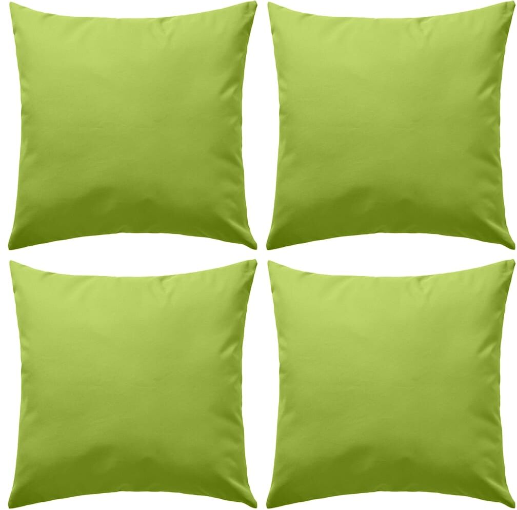 vidaXL Cojines para exteriores 45x45 cm verde manzana 4 unidades