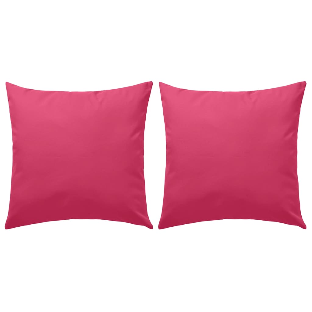 vidaXL Cojines para exteriores 2 unidades 45x45 cm rosa