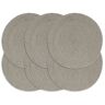 vidaXL Manteles individuales redondos 6 uds algodón gris liso 38 cm