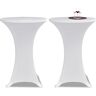 vidaXL 2 Manteles blancos ajustados para mesa de pie - 70 cm diámetro