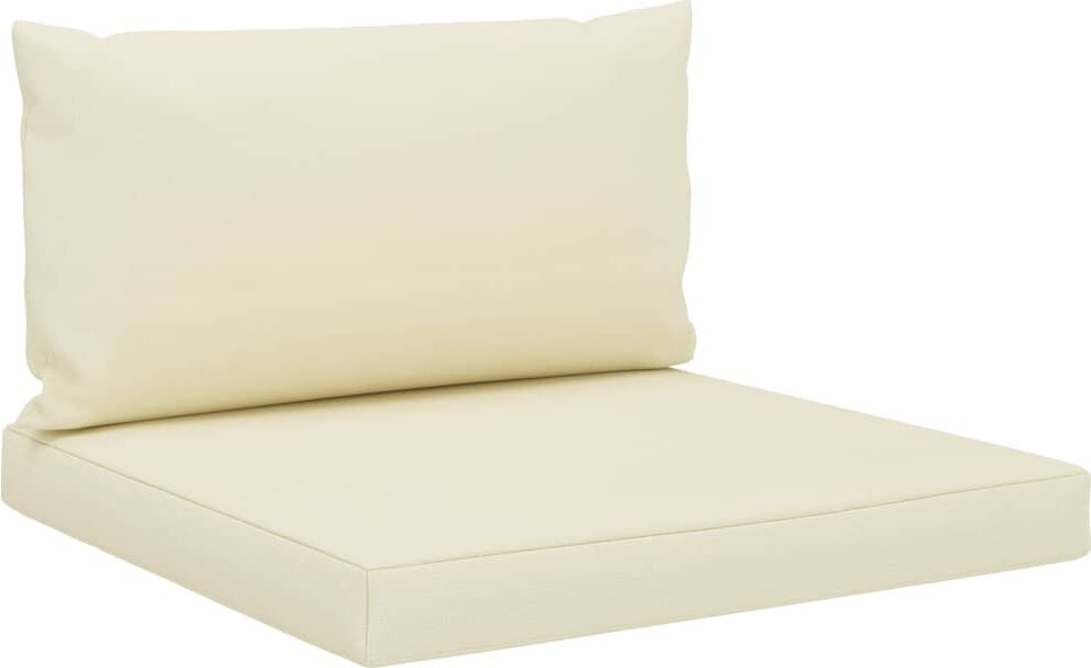 vidaXL Cojines para sofá de palés 2 piezas tela color crema vidaXL Cojines para sofá de palés 2 piezas tela color crema