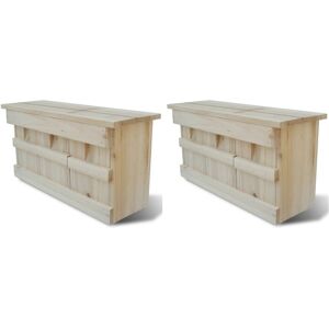 vidaXL Casas para gorriones 2 unidades madera 44x15,5x21,5 cm