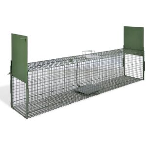 vidaXL Trampa para animales vivos 2 puertas 150x30x30 cm