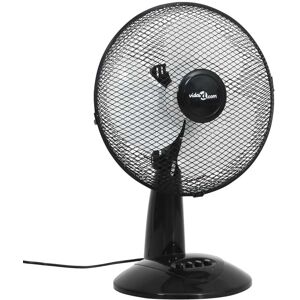 vidaXL Ventilador de sobremesa 3 velocidades negro 30 cm 40 W