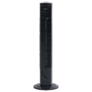 vidaXL Ventilador de torre con mando y temporizador Φ24x80 cm negro