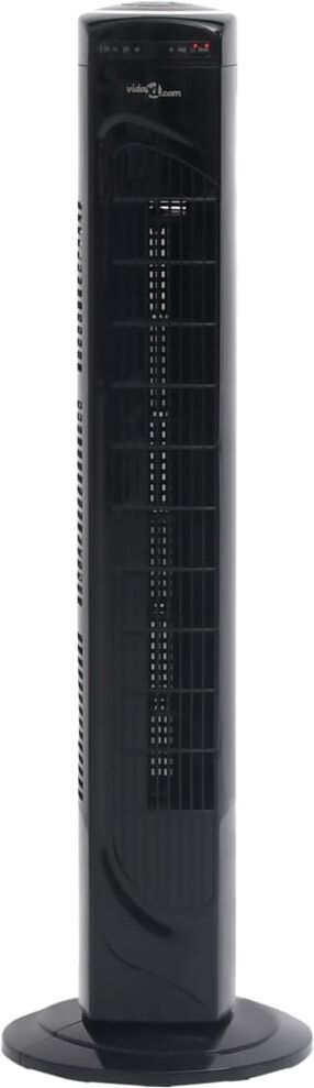 vidaXL Ventilador de torre con mando y temporizador Φ24x80 cm negro