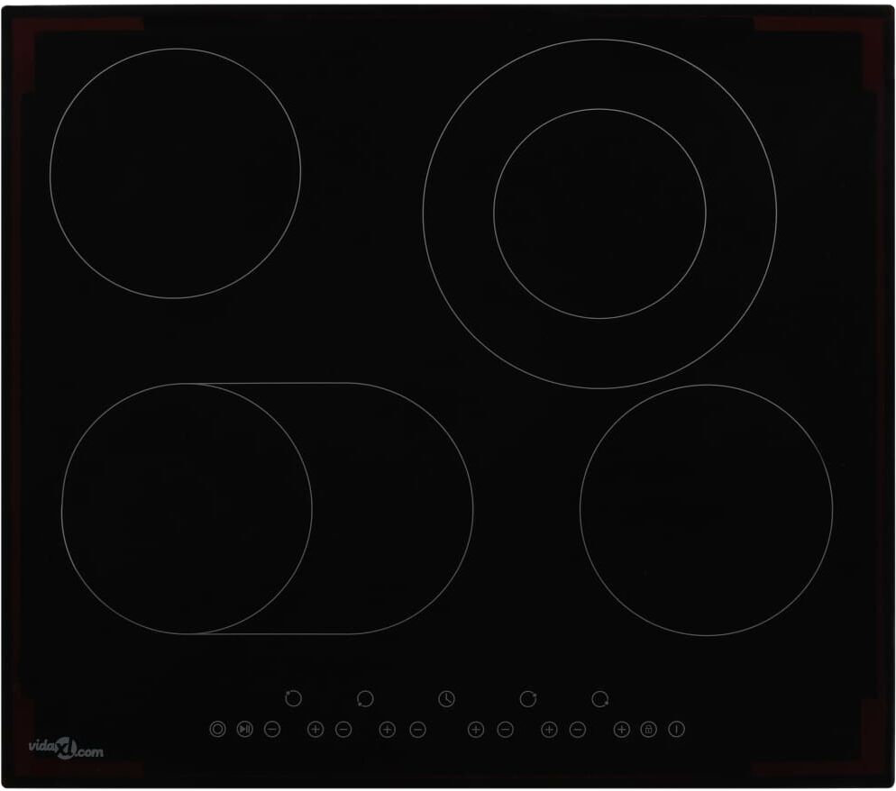 vidaXL Vitrocerámica con 4 quemadores control táctil 6600 W