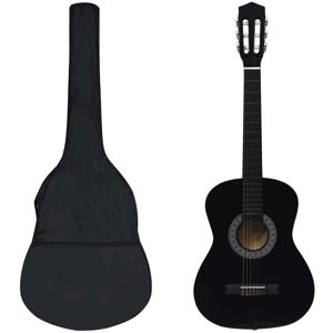 vidaXL Set de guitarra clásica para principiantes 8 pzas negro 3/4 36