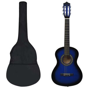 vidaXL Set de guitarra clásica para principiantes 8 pzas azul 1/2 34