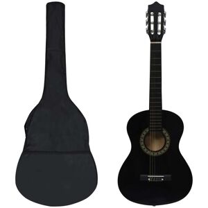 vidaXL Set de guitarra clásica para principiantes 8 pzas negro 1/2 34