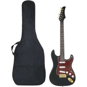 vidaXL Guitarra eléctrica principiantes con funda negro dorado 4/4 39