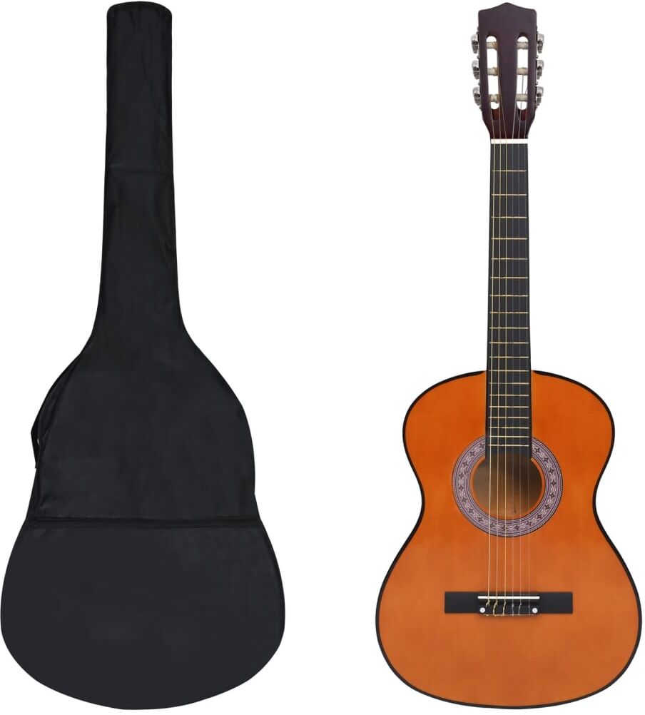 vidaXL Set de guitarra clásica para niños principiantes 8 pzas 3/4 36"