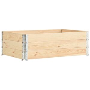 vidaXL Caja de palés 3 unidades madera maciza de pino 50x150 cm