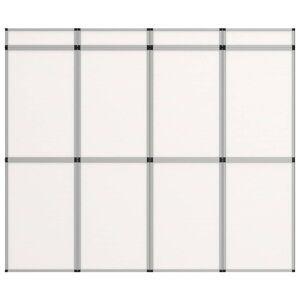 vidaXL Cartelera de exposición plegable 12 paneles blanco 242x200 cm